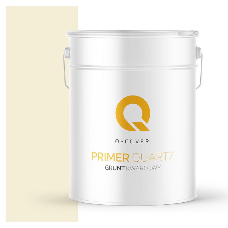 Q-Cover Grunt Kwarcowy pod Tynk Silikonowy Biel złamana w żółty F641 15KG