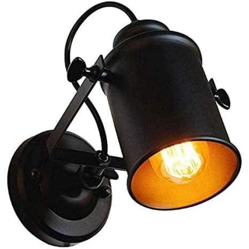 Regulowany reflektor LED, kinkiet E27 w stylu retro industrialnym, metalowa lampa ścienna do wnętrz, do salonu, sypialni, restauracji i kuchni