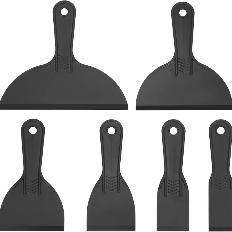 Zestaw 6 plastikowych szpatułek, zawierający skrobak, szpachelkę i narzędzie do usuwania żywicy do drukarek 3D, a także do napełniania i naprawy.
