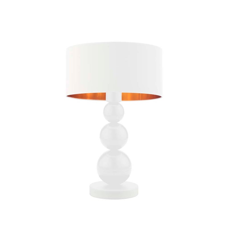 Lampka nocna na biurko lampa biurkowa LED z abażurem walec 30cm BUBBLE