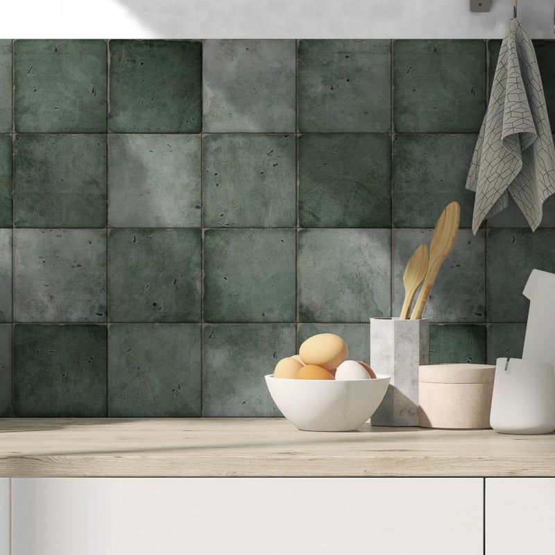 Ceramiczna okładzina podłogowa i ścienna z matowego gresu porcelanowego **Antique Green 15x15 cm**