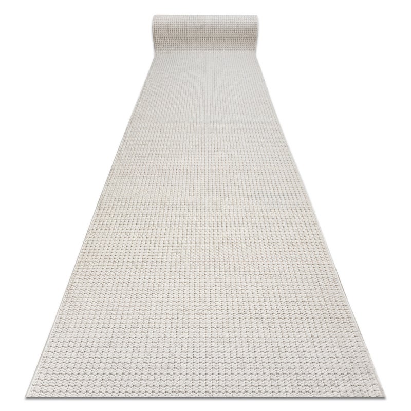 Chodnik CASABLANCA LOOP biały pętelkowy, miękki - 100cm 100x1200 cm
