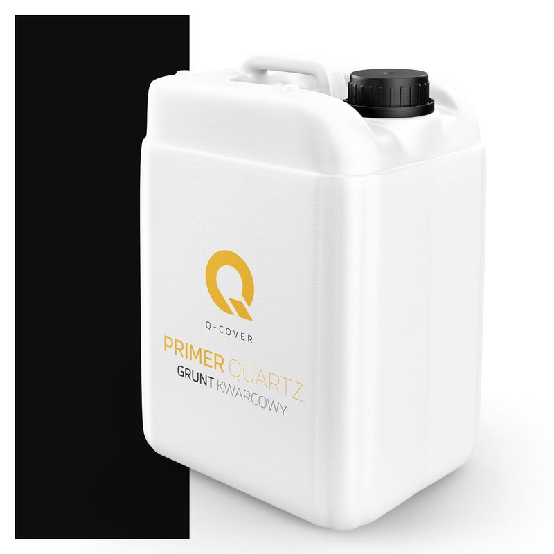 Q-Cover Grunt Kwarcowy pod Tynk Silikonowy Czarny głęboki RAL9005 7.5KG