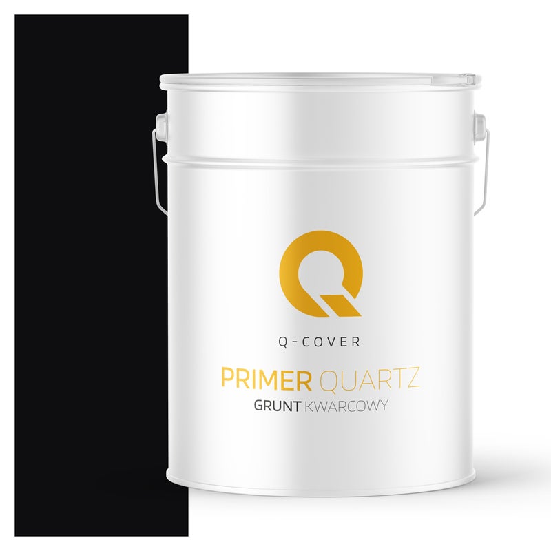 Q-Cover Grunt Kwarcowy pod Tynk Silikonowy Czarny głęboki RAL9005 15KG