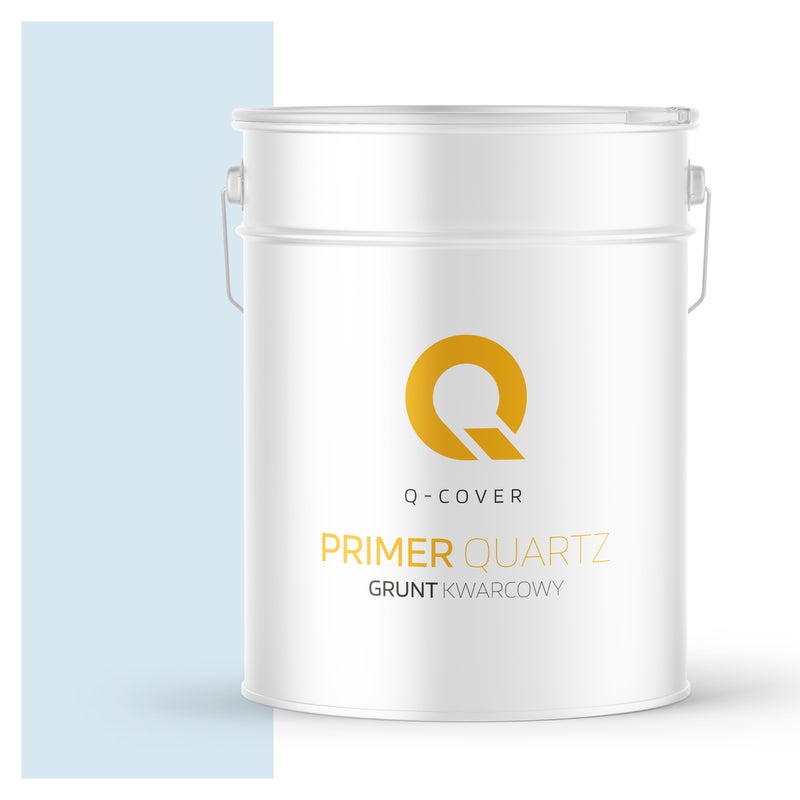 Q-Cover Grunt Kwarcowy pod Tynk Silikonowy Biel złamana w niebieski F111 15KG