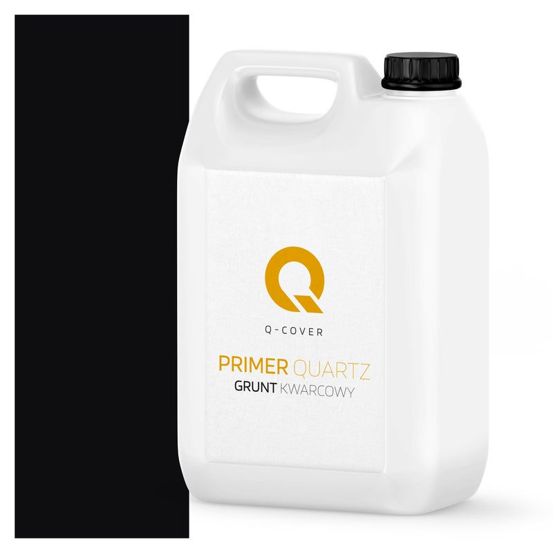 Q-Cover Grunt Kwarcowy pod Tynk Silikonowy Czarny głęboki RAL9005 3KG
