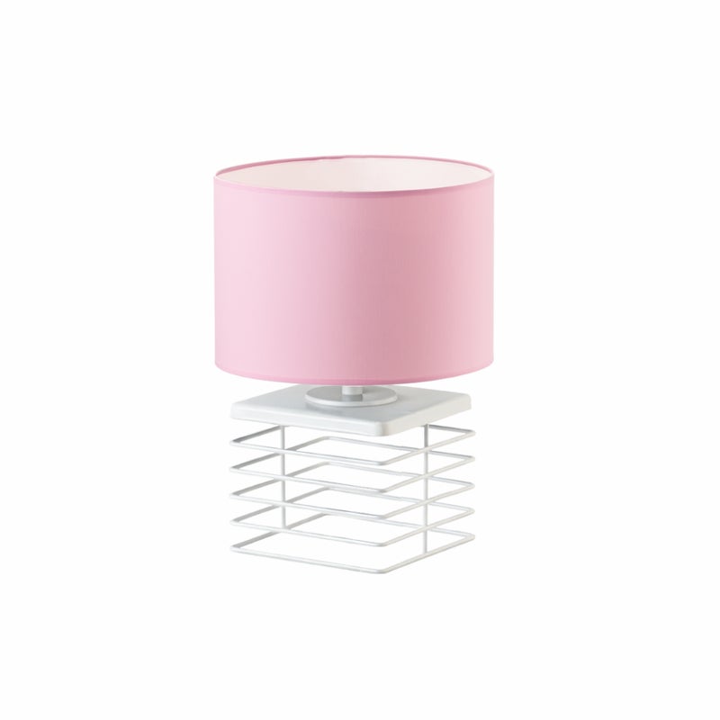 Lampka nocna na biurko lampa biurkowa druciana LED z abażurem walec LEVEL