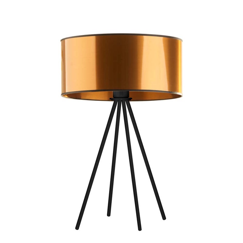 Lampka nocna na biurko lampa biurkowa LED z abażurem walec 30cm SOLARIS