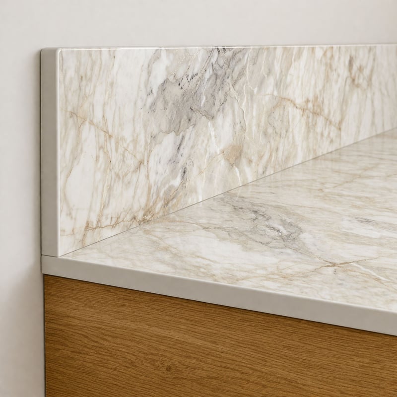 KOLM Blat łazienkowy HPL do szafki 70cm 70,5x47cm Breccia z panelem 18cm