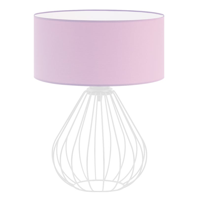 Lampka nocna na biurko lampa biurkowa druciana LED z abażurem walec 30 cm KONWALIA