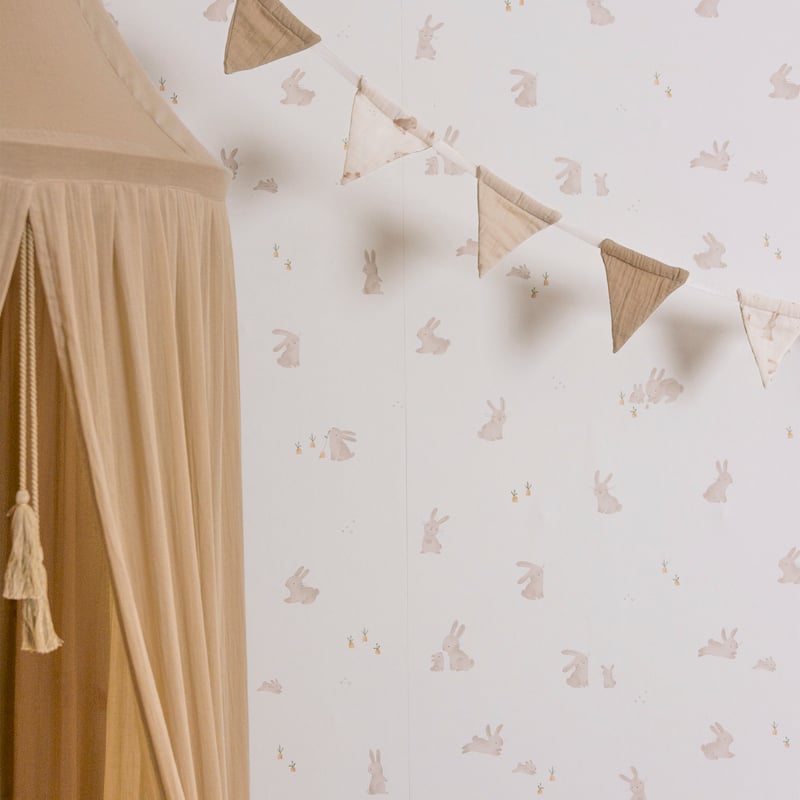 Little Dutch Tapeta filzelinowa Baby Bunny 10 m x 52 cm