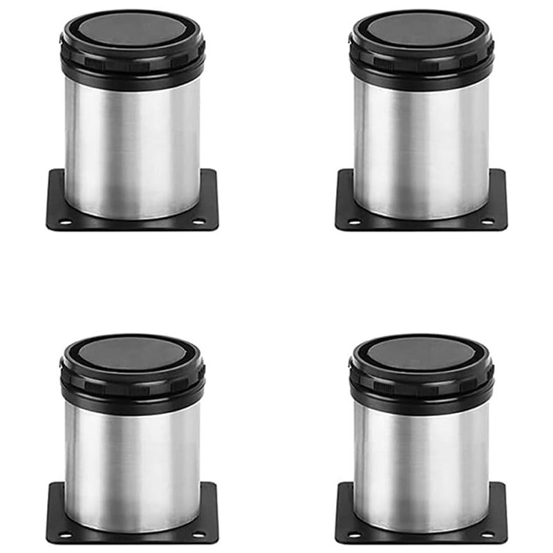 Nogi meblowe ze stali nierdzewnej, regulowane metalowe nogi stołowe do stolików RTV, ławek, stołów jadalnych, krzeseł, szafek, zestaw 4 szt. (5 cm)