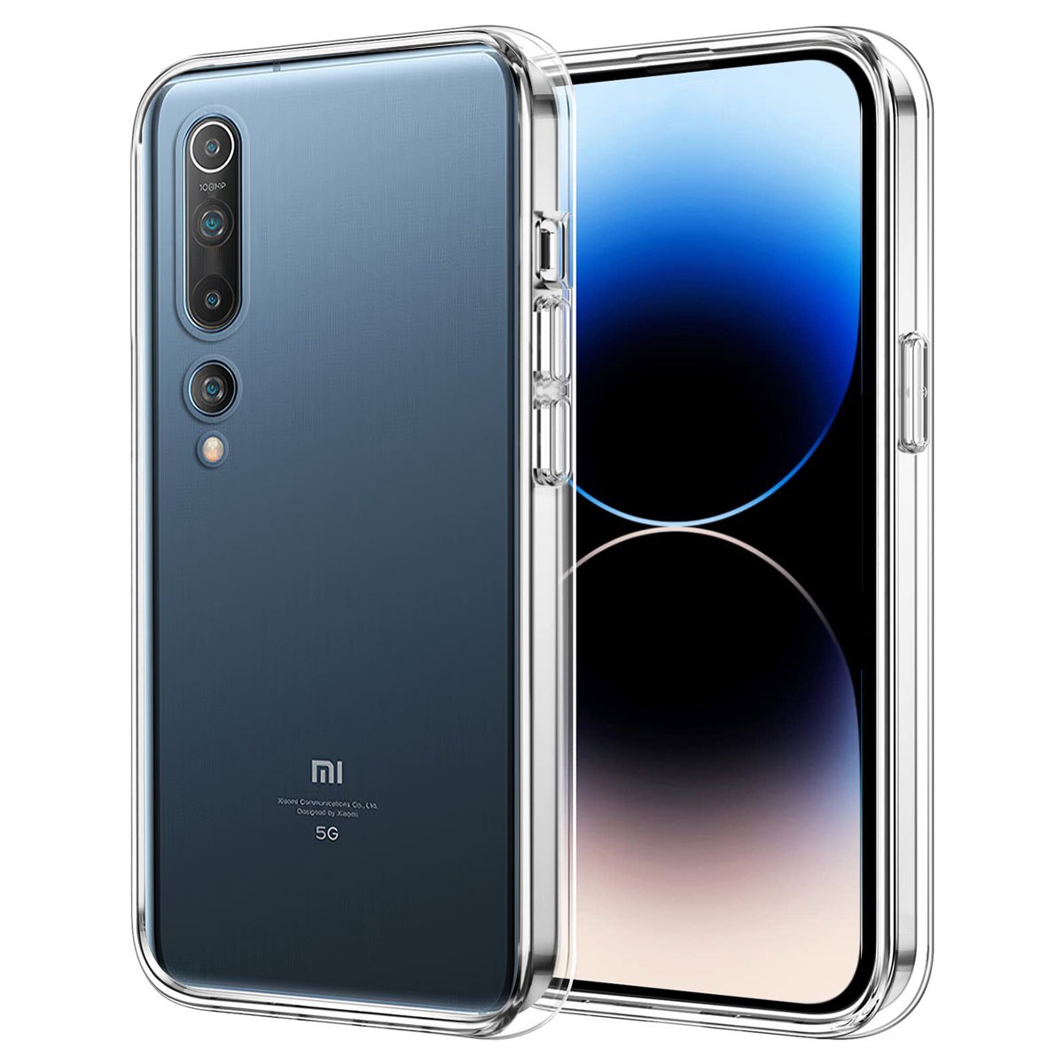 TEMU Etui na telefon: Etui do Xiaomi Mi 10 5G, Wzmocniona Osłona Bumper Odporna na Wstrząsy, Przeciwzarysowa, Przezroczysty Tył (Przezroczyste)