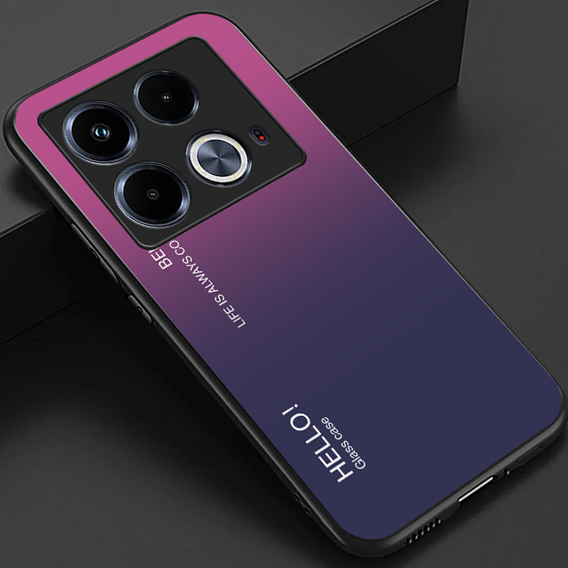 TEMU Etui na telefon - Etui na telefon Infinix Note 40 4G, charakteryzujące się szykownym gradientowym designem w kolorach fioletowym, różowym i