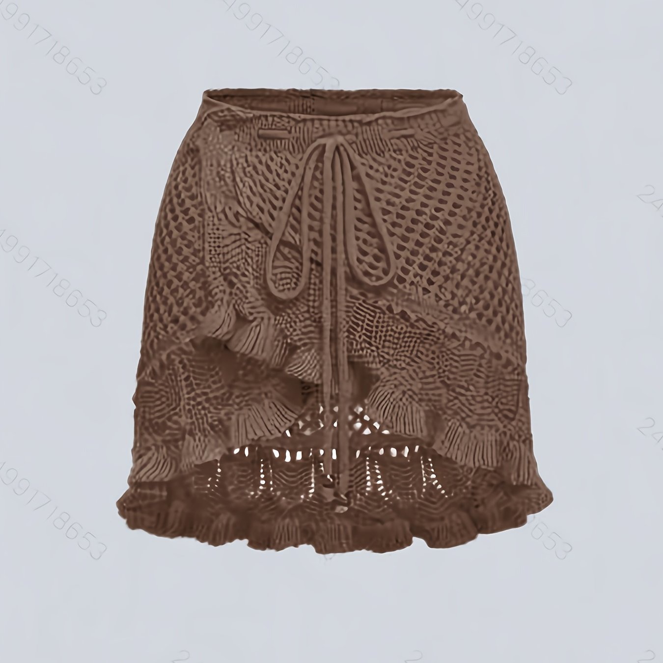 TEMU Targeted Style - Elegancka Mini Spódnica Damska - Letnia Plażowa Sukienka z Wycięciami, Jednokolorowa Minimalistyczna, Miękka i Wygodna Tkanina