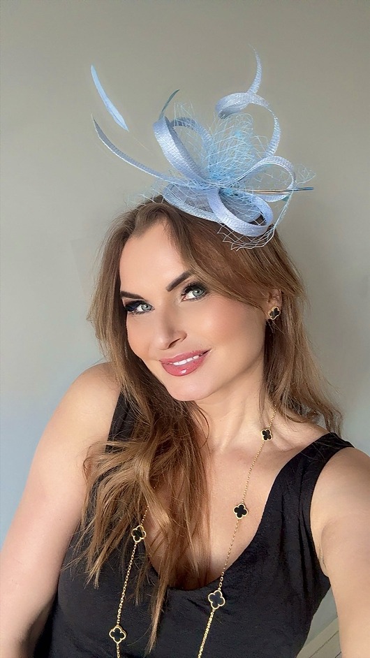 Fascynator REBECA pastelowy błękit/ inne kolory