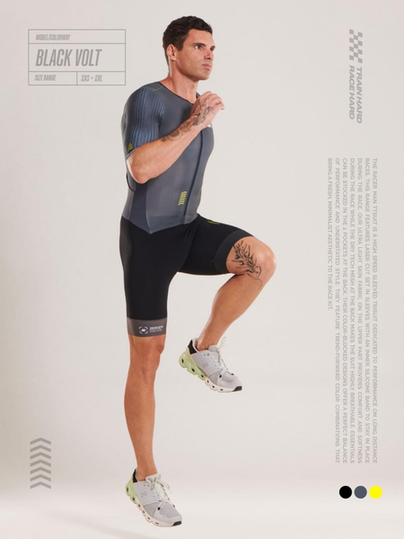ZEROD Strój triathlonowy męski RACER TT SUIT black volt