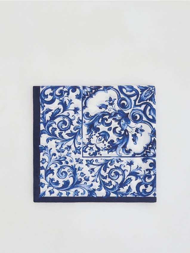 Reserved - Wzorzysta apaszka - niebieski