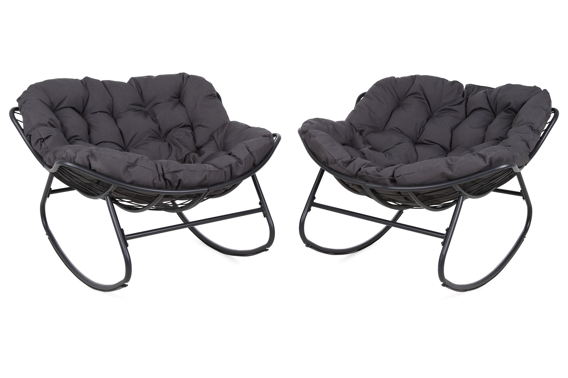 Zestaw foteli bujanych Bari Grey / Grey Melange