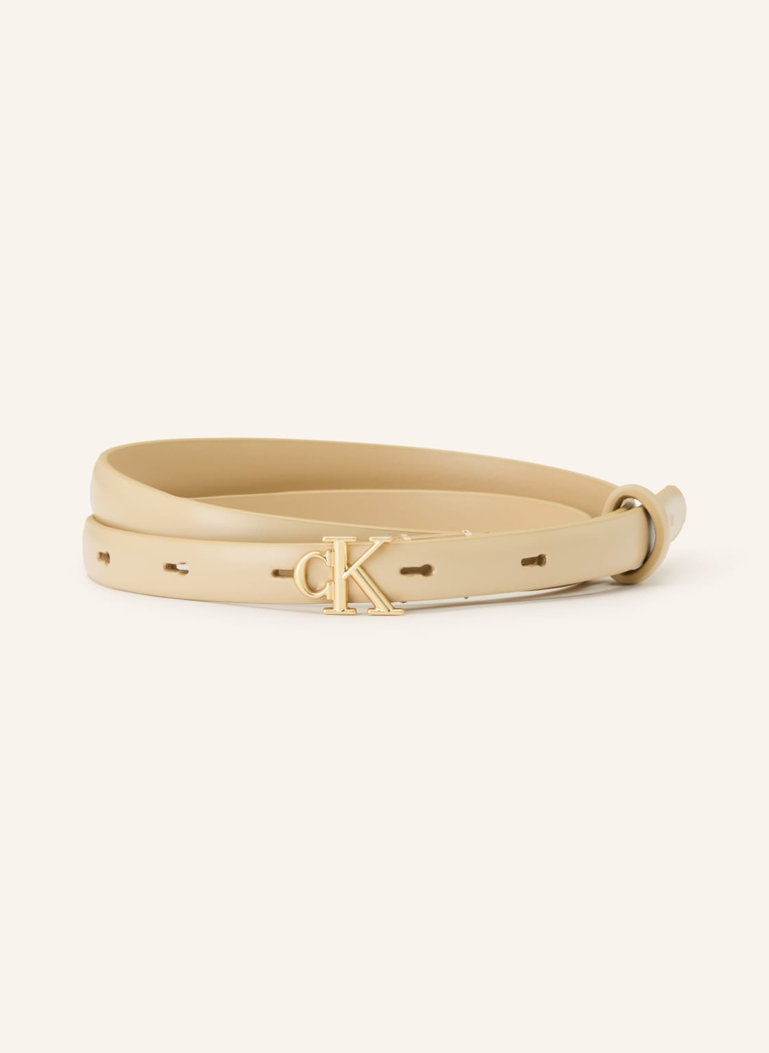 Calvin Klein Paski Skórzane beige