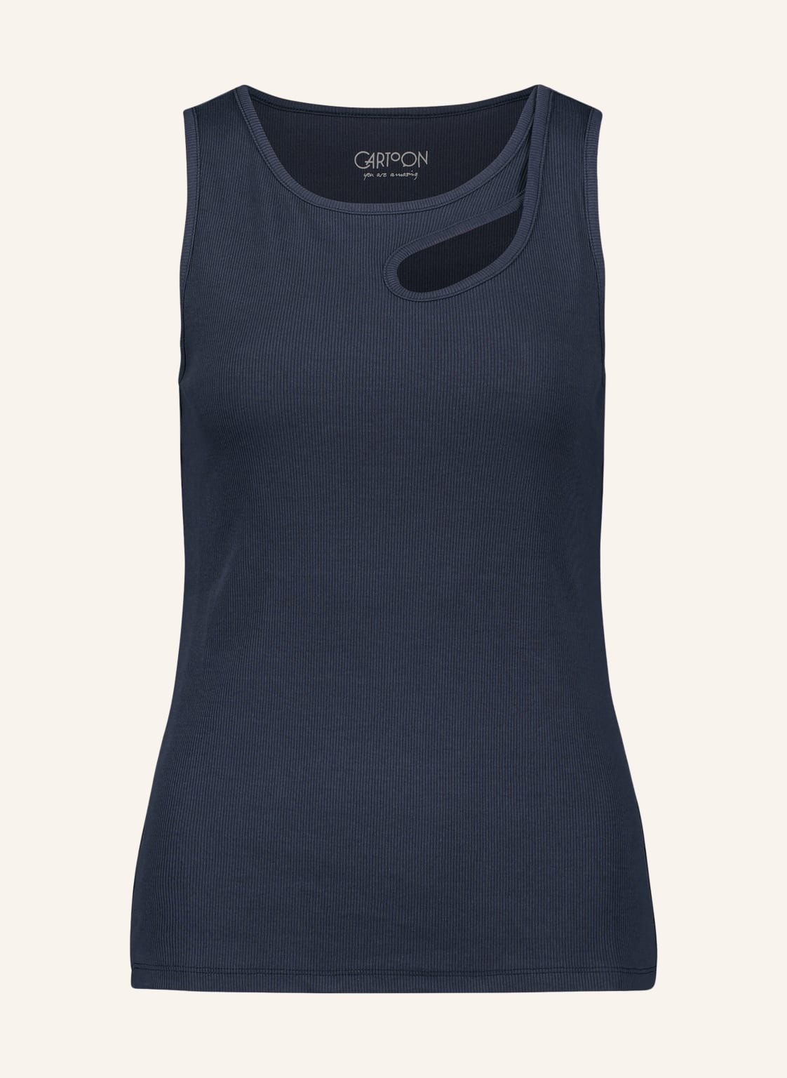 Cartoon Top Z Wycięciem blau
