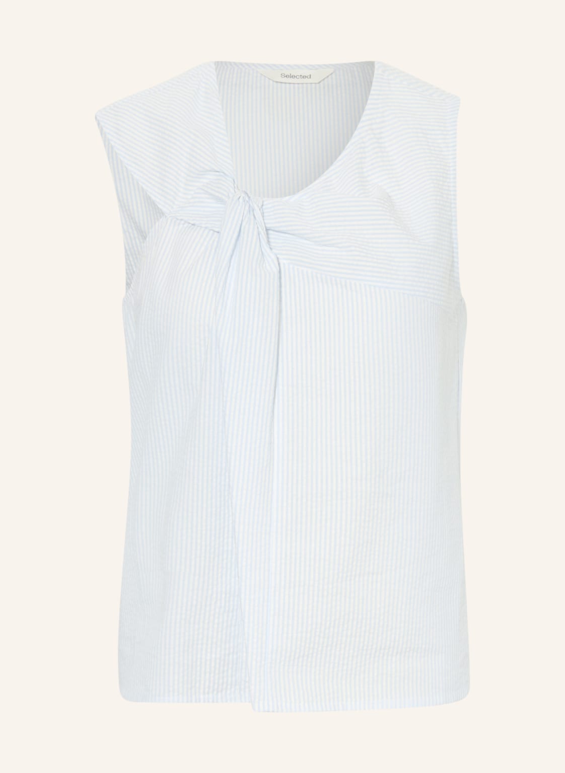 Selected Femme Bluzka Z Muślinu blau