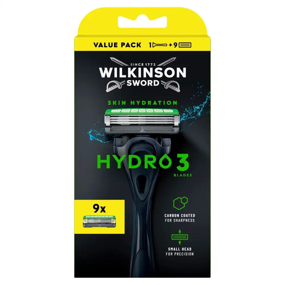 Wilkinson Hydro 3 Skin Hydration maszynka do golenia z 3 ostrzami i 9 wkładów