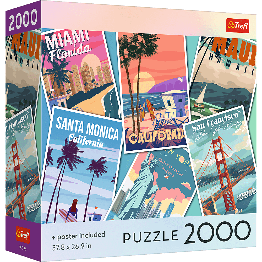 Trefl Puzzle 2000 el. USA Collection: Journey through the USA