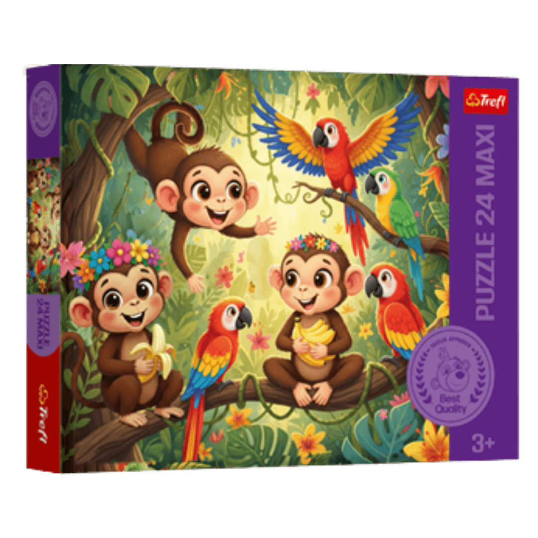 Trefl Puzzle 24 Maxi Małpki i przyjaciele