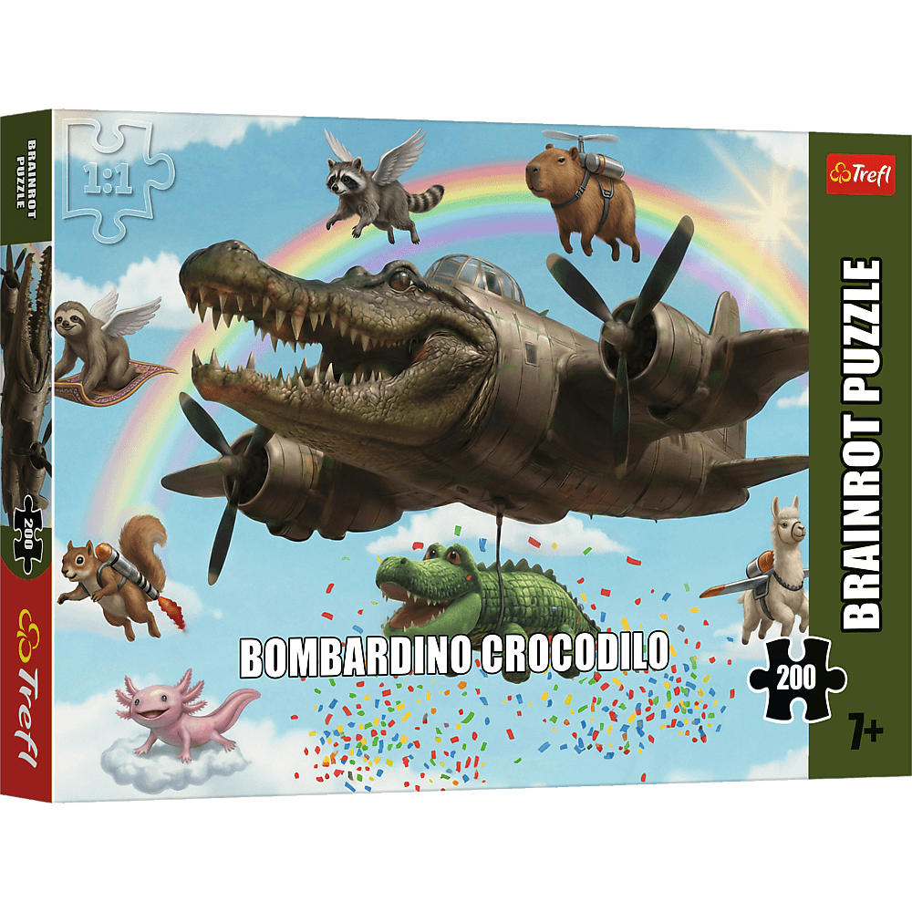 Trefl Puzzle 200 el. BrainRots Bombardino Crocodilo