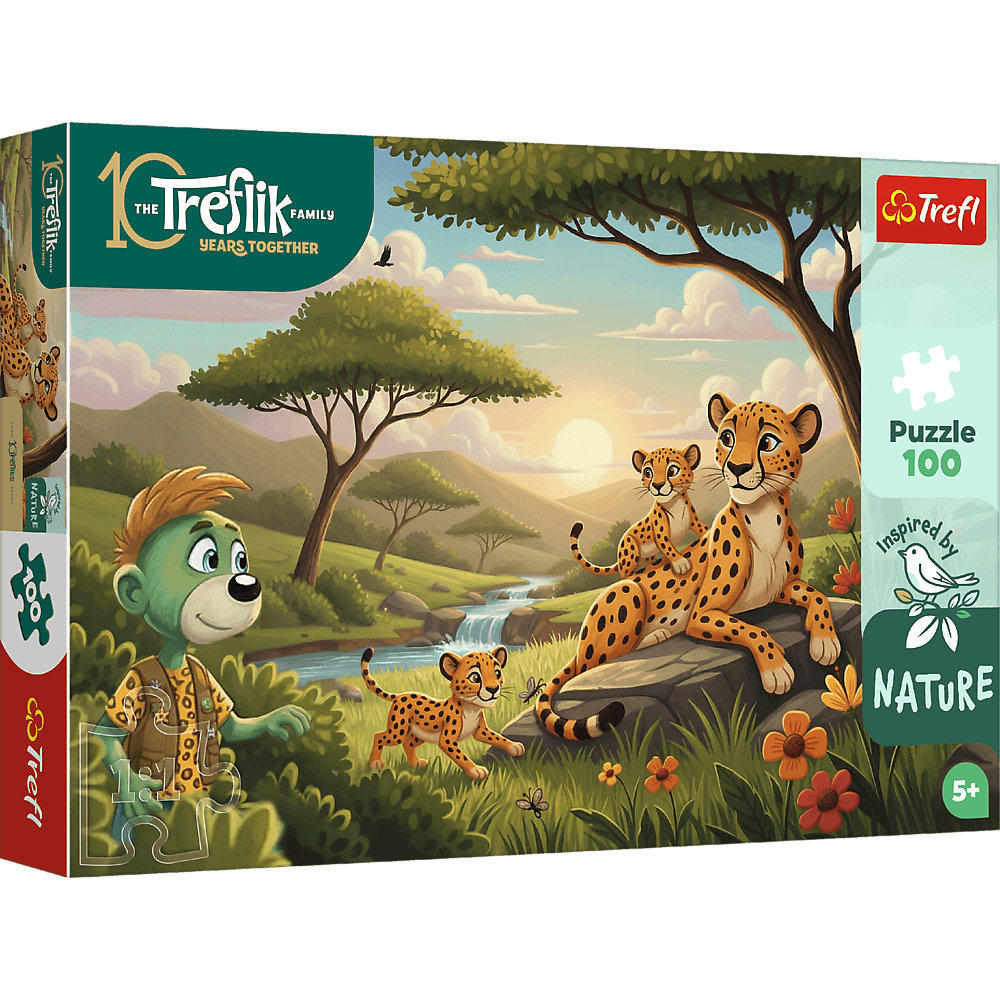 Trefl Puzzle Rodzina Treflików Inspired By Nature 100 el. Gepardy