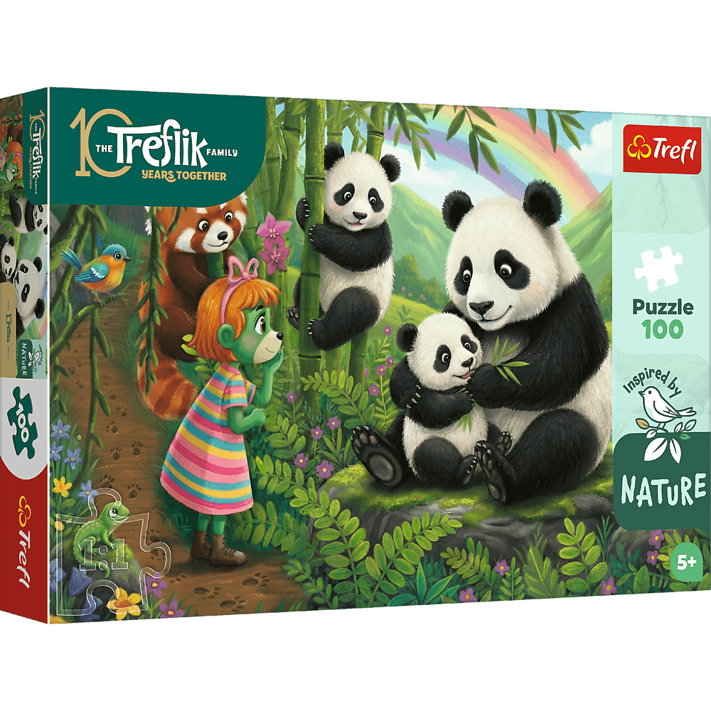 Trefl Puzzle Rodzina Treflików Inspired By Nature 100 el. Pandy