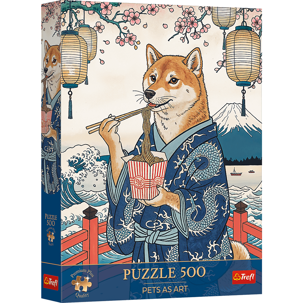 Trefl Puzzle Premium Plus Quality Pets as Art 500 el. Makaronowa medytacja Shiby