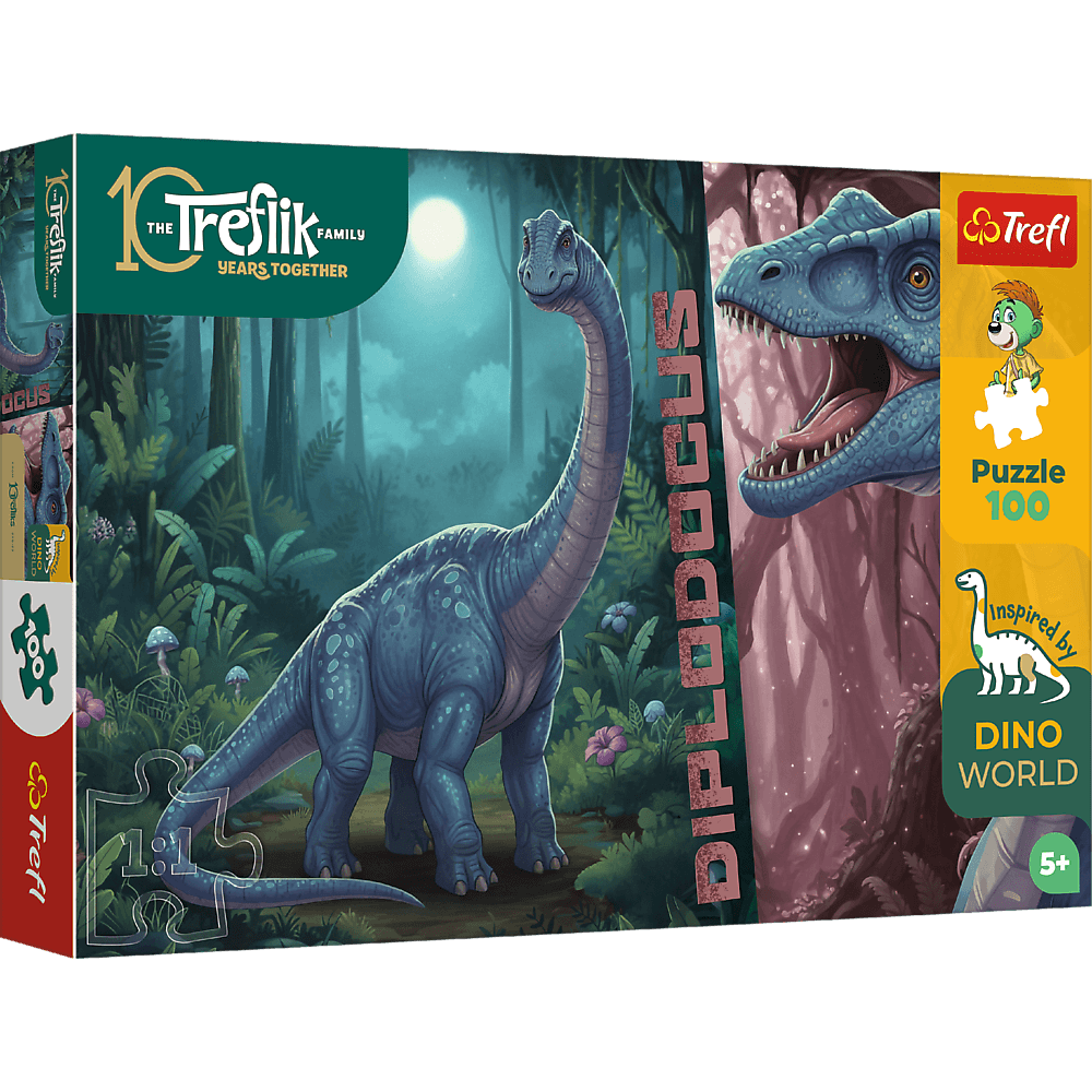 Trefl Puzzle Rodzina Treflików Inspired By Dino World 100 el. Diplodocus