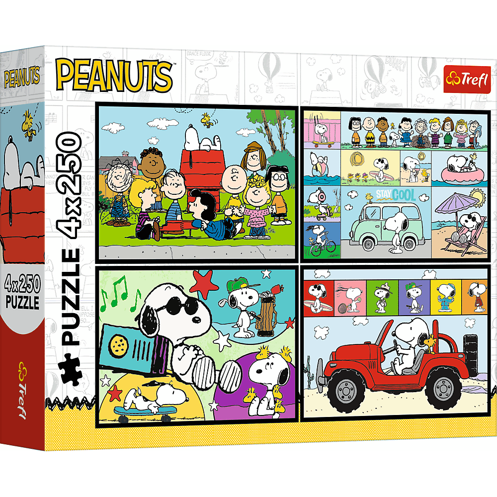 Trefl Puzzle Peanuts 4 x 250 el. Fistaszkowe przygody