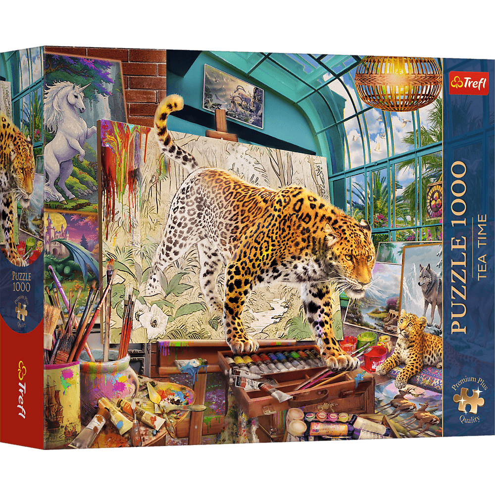 Trefl Puzzle Premium Plus Quality 1000 el. Tea Time: Lamparty w pracowni malarskiej