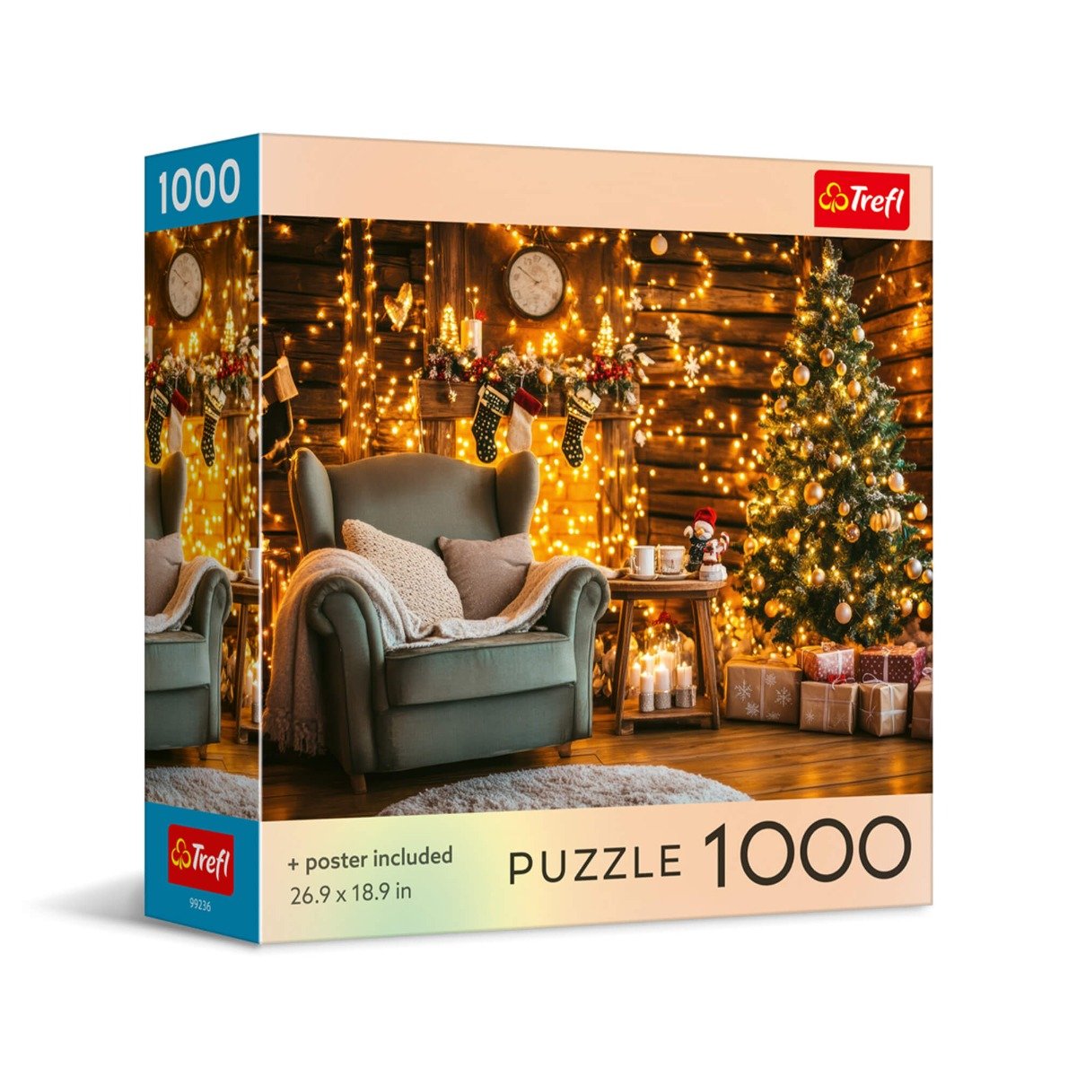 Trefl Puzzle 1000 el. USA Collection: Christmas Cabin