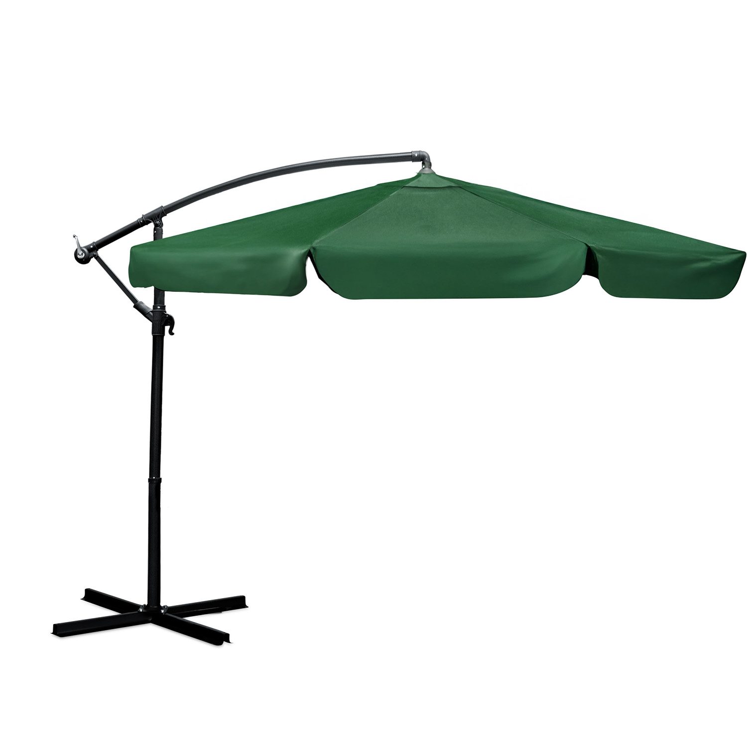 Plonos Parasol ogrodowy 6 profili, 180 g, 350 cm, zielony