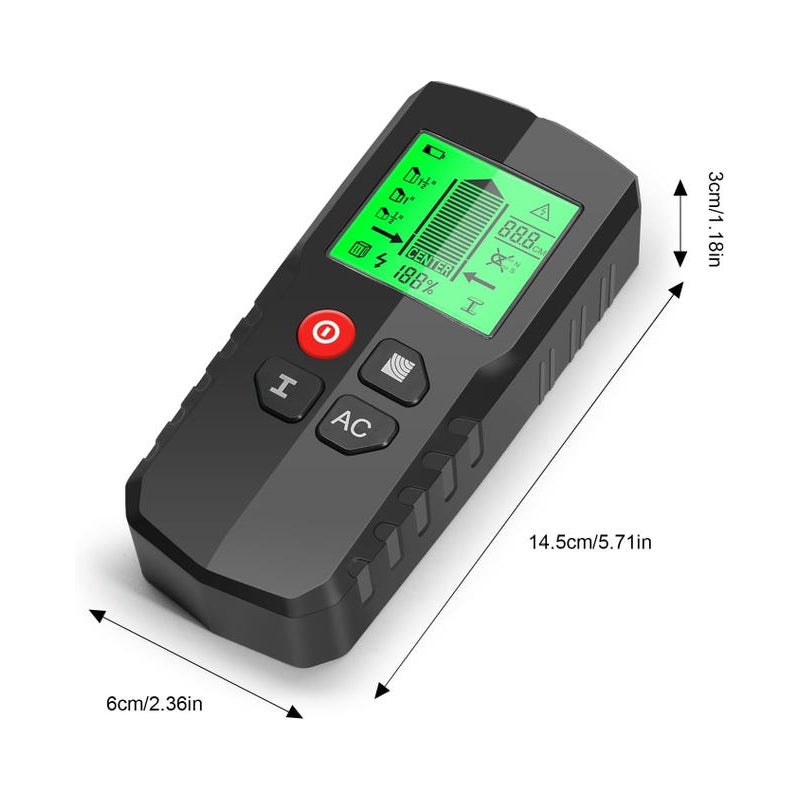 Skaner ścienny 5 w 1 z elektronicznym lokalizatorem belek, lokalizatorem przewodów i ekranem LCD HD do wykrywania drewna, rur, metalu i prądu elektry
