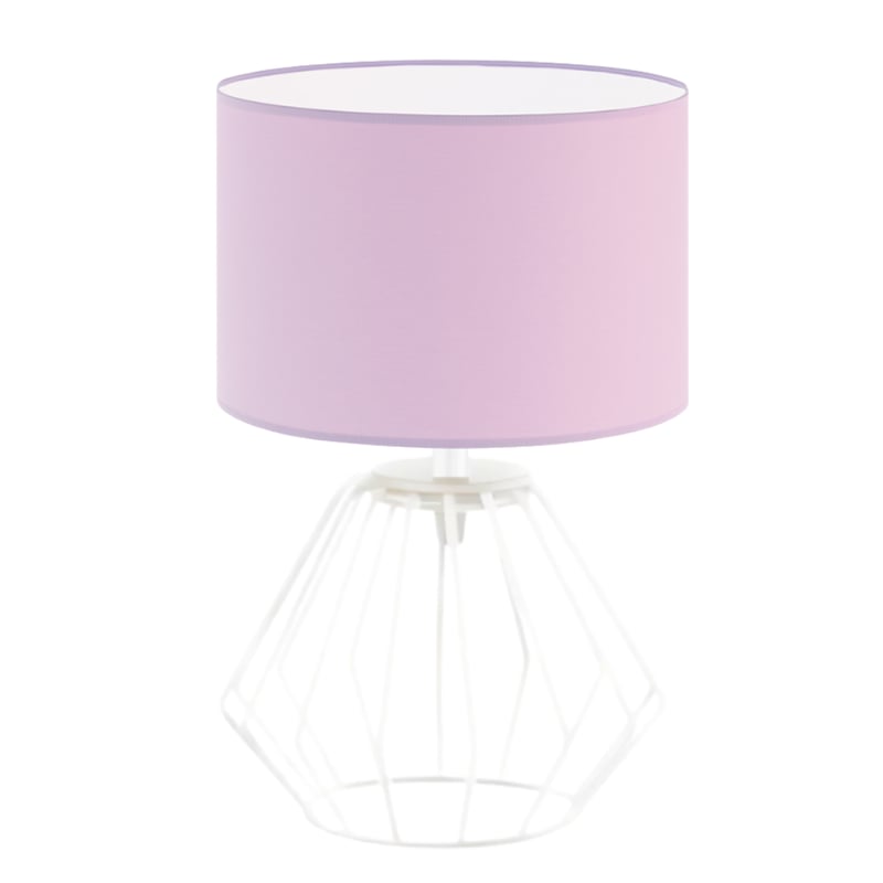 Lampka nocna na biurko lampa biurkowa druciana LED z abażurem walec LANA