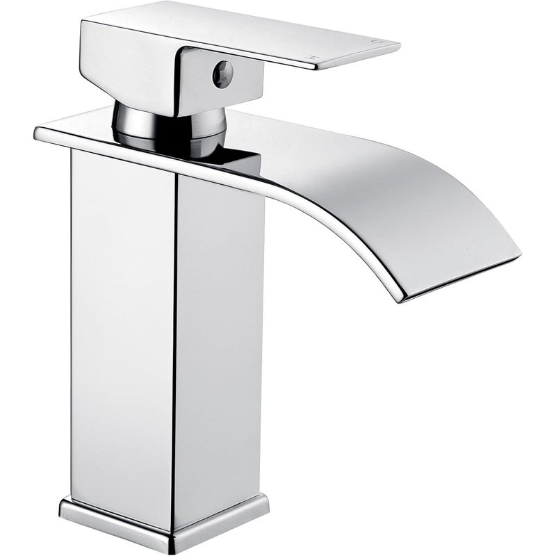 Bateria łazienkowa - Wodospad - Bateria umywalkowa - Stal nierdzewna chromowana - Dwukierunkowa - Nowoczesny design