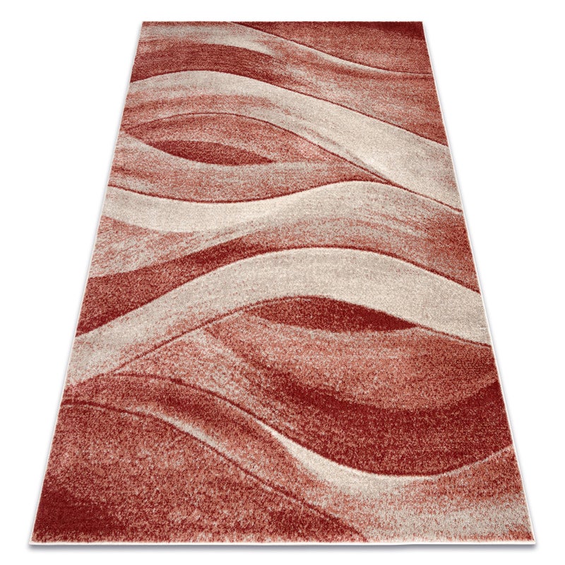 Dywan FUSION 1617 beż / terakota - Fale, nowoczesny, abstrakcyjny 140x190 cm