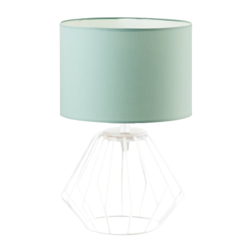 Lampka nocna na biurko lampa biurkowa druciana LED z abażurem walec LANA