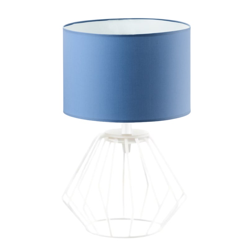 Lampka nocna na biurko lampa biurkowa druciana LED z abażurem walec LANA