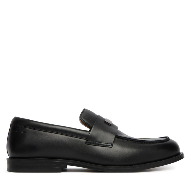 Półbuty Calvin Klein Ess Rubber Loafer Hw Plaq Va Lth HM0HM02177 Czarny