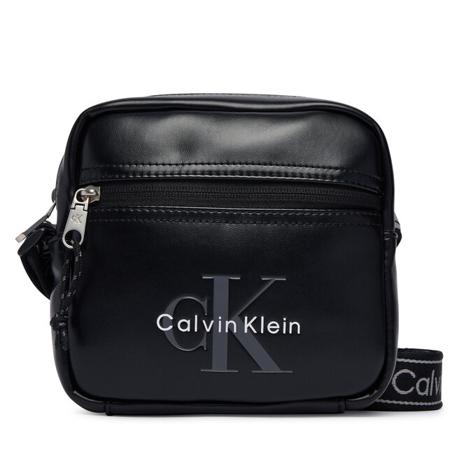 Saszetka Calvin Klein Bold Logo Webbing Square Crossbo LV04D3445G Czarny