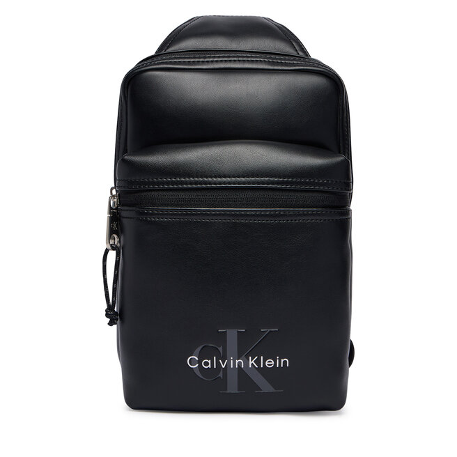 Saszetka Calvin Klein Bold Logo Webbing Sling LV04D3449G Czarny