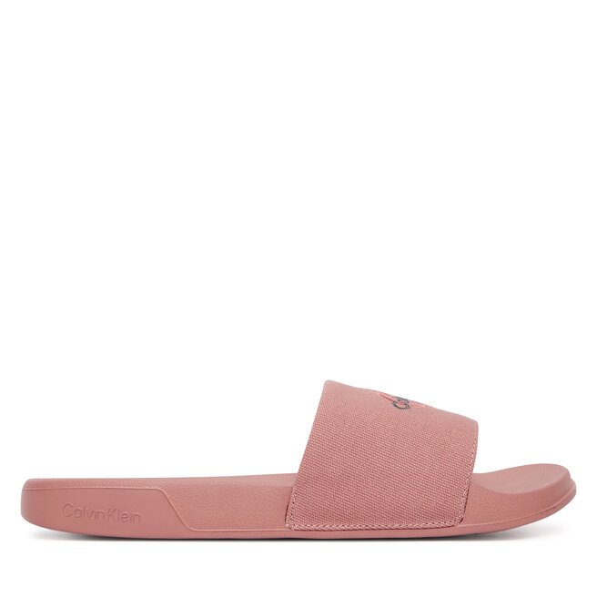 Klapki Calvin Klein Ess Slide Cv HW0HW02958 Różowy