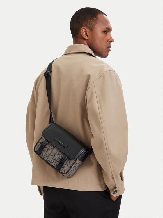 Calvin Klein Saszetka Mixed Emblem Aop LV04D3451G Beżowy