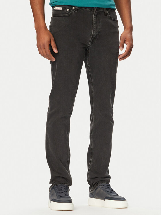 Calvin Klein Jeansy LV04RF758G Czarny Straight Leg